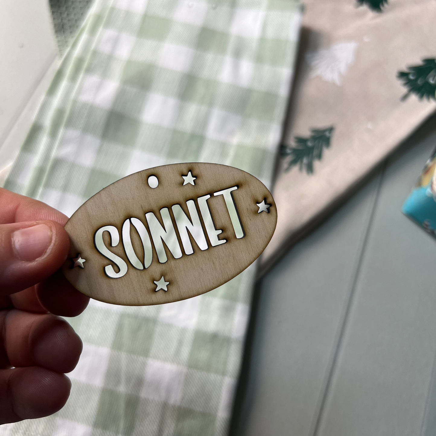 Reusable Wooden Custom Gift / Name tag labels - Christmas and more!