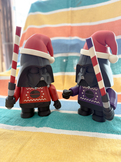 3D Printed Chunk Vader and Trooper!  Christmas Geekery at its finest. IN STOCK